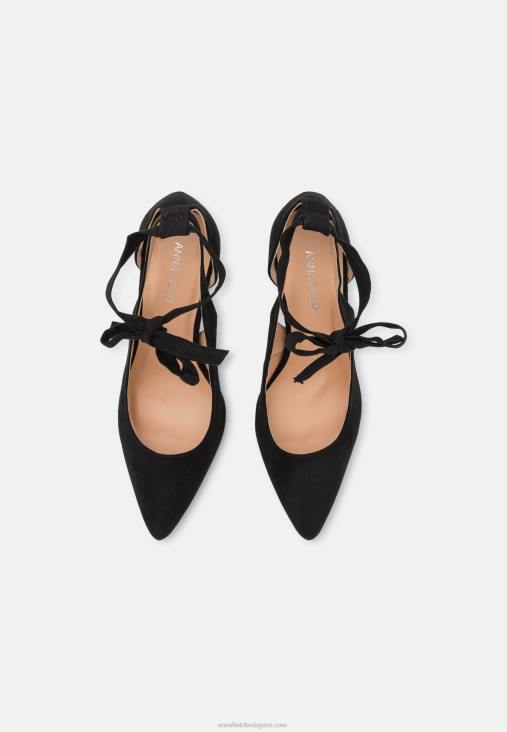 Anna Field nők fűzős sarkú fekete RTVD1772