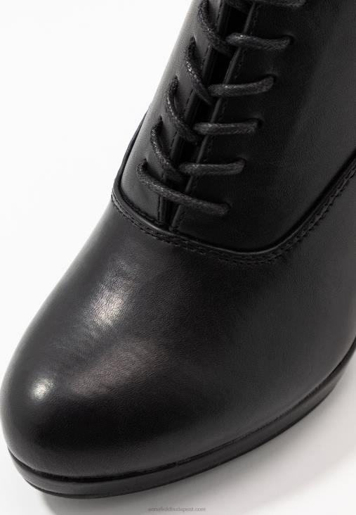 Anna Field nők kényelmes magas sarkú bokacsizma fekete RTVD1773