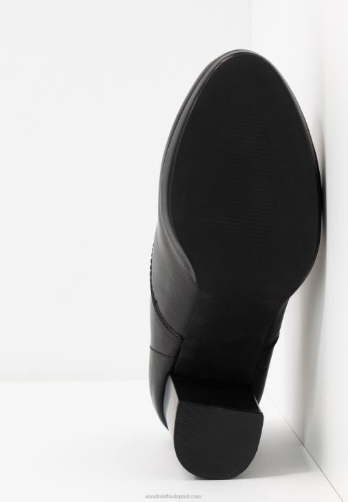 Anna Field nők kényelmes magas sarkú bokacsizma fekete RTVD1773