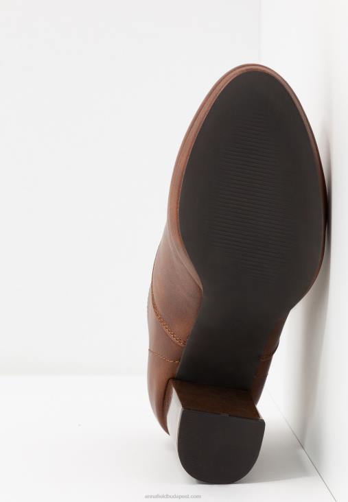 Anna Field nők kényelmes magas sarkú bokacsizma konyak RTVD1748