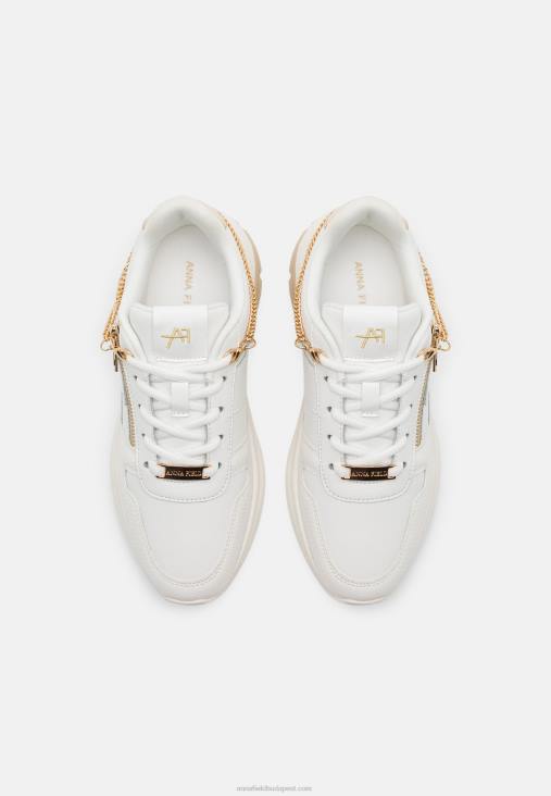 Anna Field nők bőr tornacipő fehér/arany RTVD1201