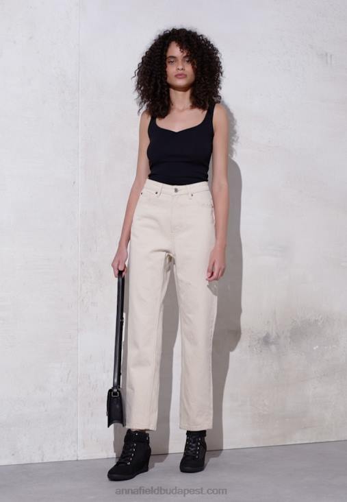 Anna Field nők fekete magasszárú edzőcipő RTVD1228