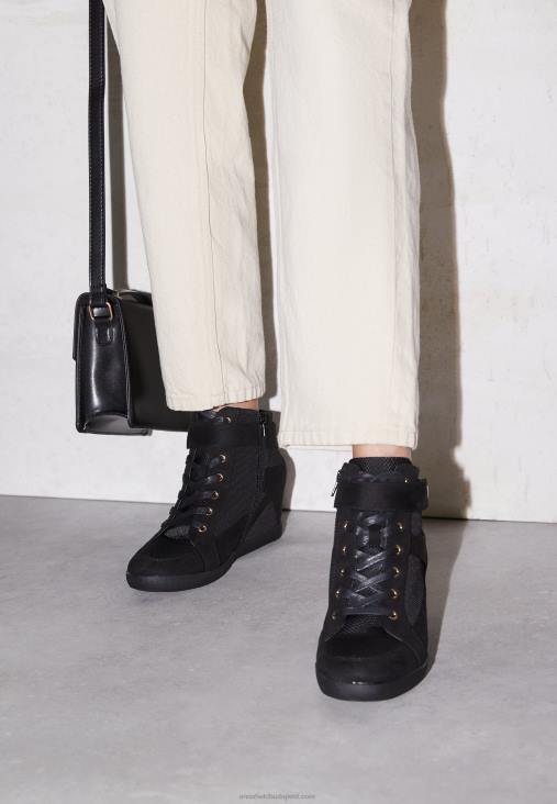 Anna Field nők fekete magasszárú edzőcipő RTVD1228