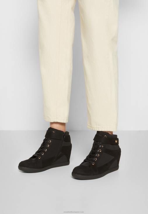 Anna Field nők fekete magasszárú edzőcipő RTVD1228