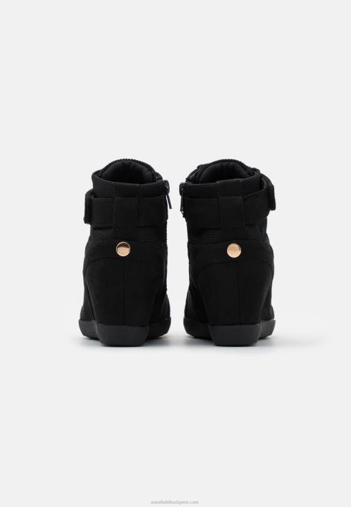 Anna Field nők fekete magasszárú edzőcipő RTVD1228