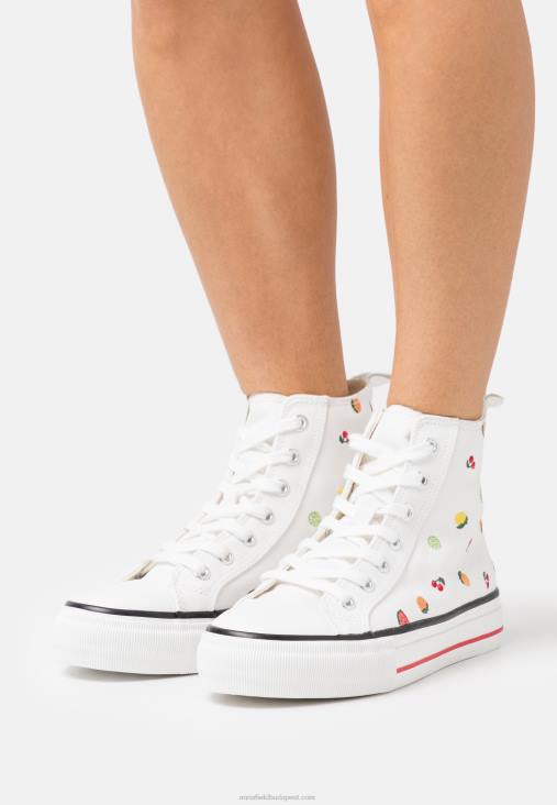 Anna Field nők magas szárú edzőcipő fehér RTVD1240