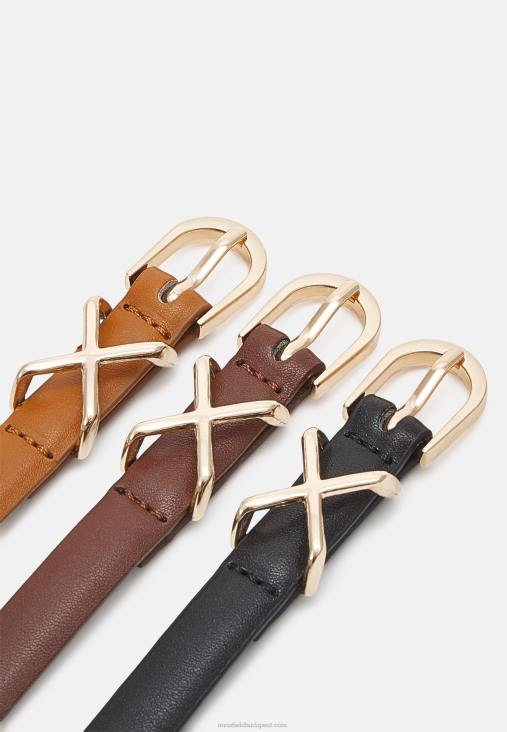 Anna Field nők 3 csomagos öv fekete/barna/konyak RTVD2737