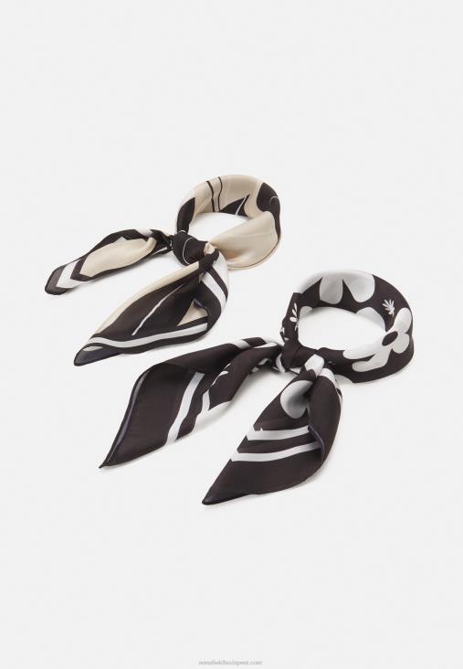 Anna Field nők 2 csomag foulard fekete RTVD2838