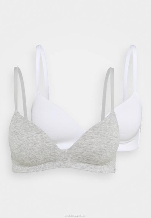 Anna Field nők 2pp georgia melltartó póló melltartó szürke/fehér RTVD946