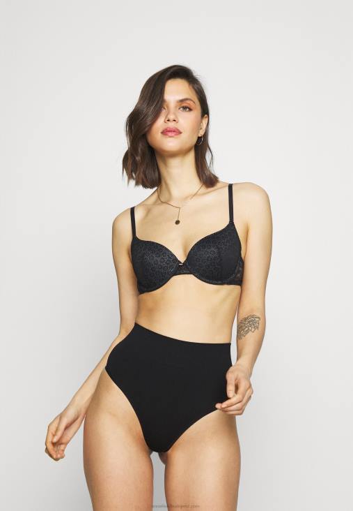 Anna Field nők 2pp magas derekú tanga fekete RTVD1012