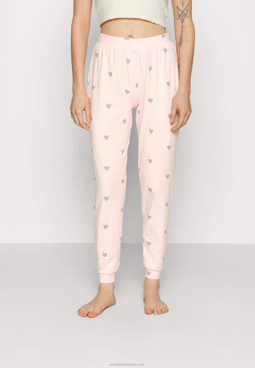 Anna Field nők 2 csomagos pizsama alsó rózsaszín/szürke RTVD1076