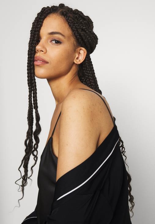 Anna Field nők amanda szatén pongyola pongyola fekete RTVD1088