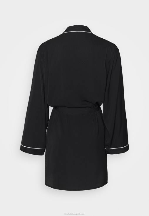 Anna Field nők amanda szatén pongyola pongyola fekete RTVD1088