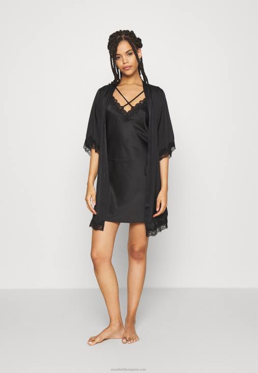 Anna Field nők fekete hálóing RTVD1046