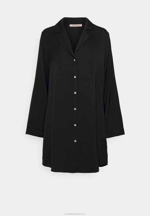 Anna Field nők fekete hálóing RTVD1055