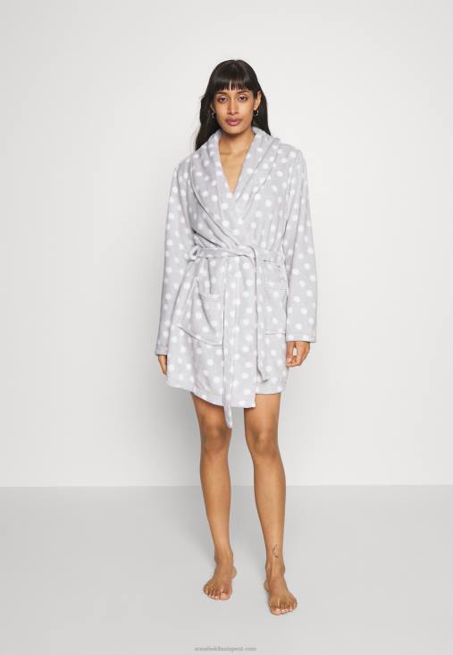 Anna Field nők pongyola szürke/fehér RTVD1093