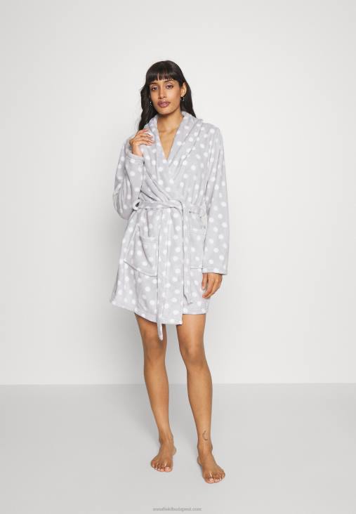 Anna Field nők pongyola szürke/fehér RTVD1093