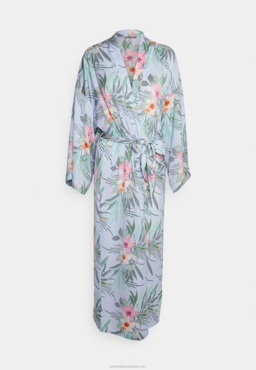 Anna Field nők virágos köntös pongyola kék RTVD1090