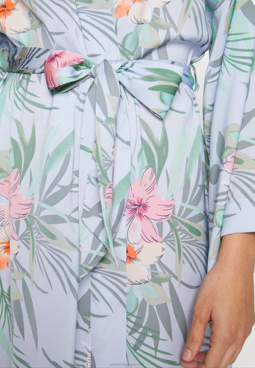 Anna Field nők virágos köntös pongyola kék RTVD1090