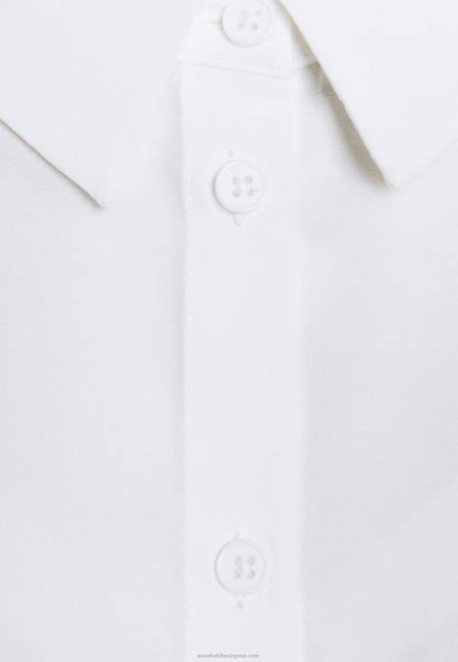 Anna Field nők alap blúz zsebben gombolható blúz törtfehér RTVD668