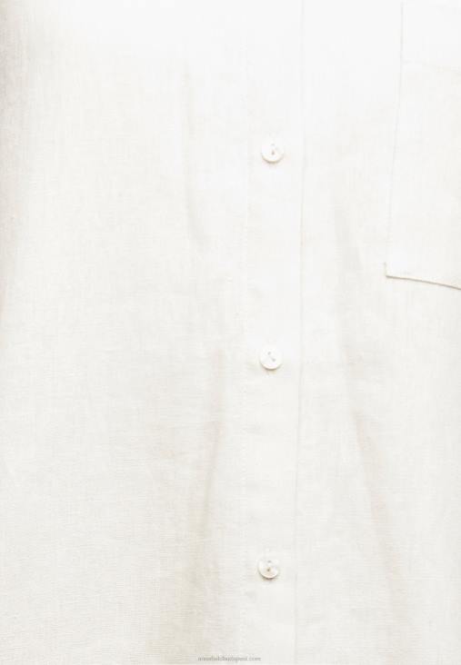 Anna Field nők lenkeverék gombos blúz gombolható blúz bézs RTVD680