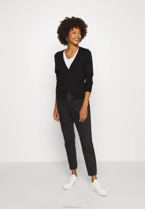 Anna Field nők kardigán fekete RTVD817