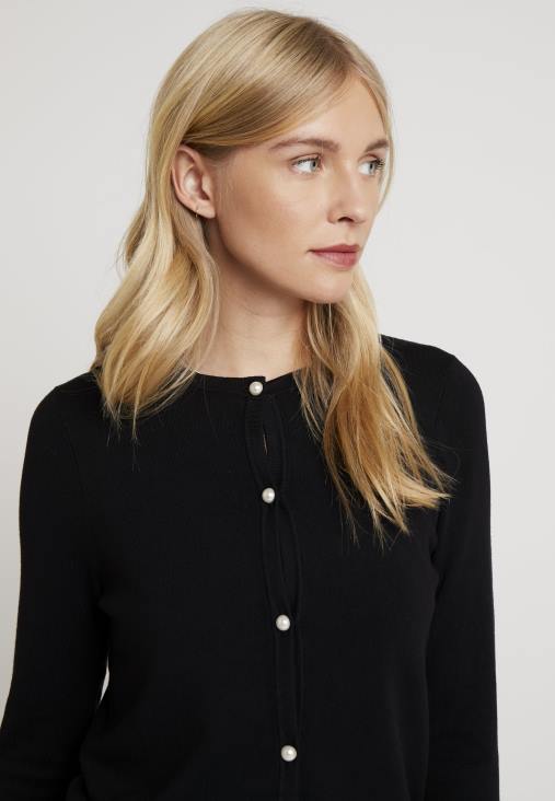 Anna Field nők kardigán fekete RTVD820