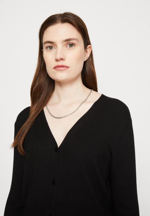 Anna Field nők kardigán fekete RTVD824