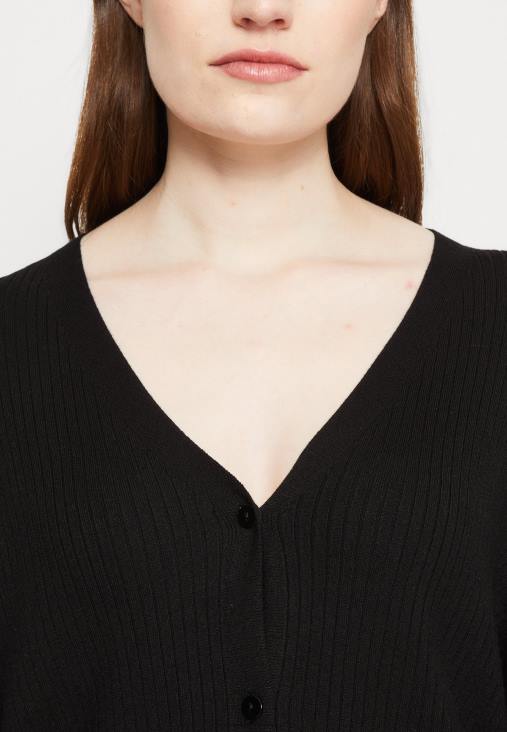 Anna Field nők kardigán fekete RTVD824