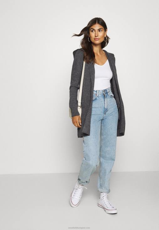 Anna Field nők kardigán sötétszürke melanzs RTVD823