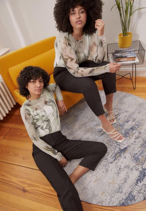 Anna Field nők chinos fekete RTVD597