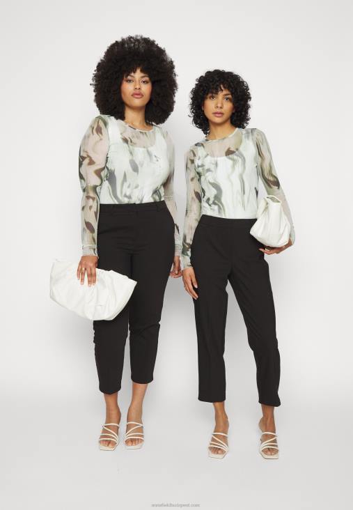 Anna Field nők chinos fekete RTVD597