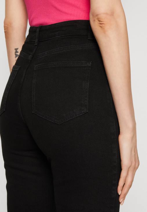 Anna Field nők egyenes szárú farmer fekete farmer RTVD665