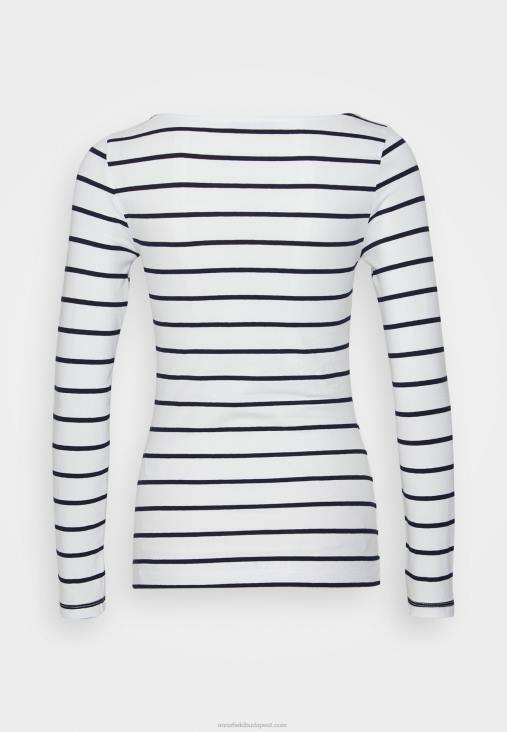 Anna Field nők 2 csomag hosszú ujjú felső fehér/tengerkék RTVD587