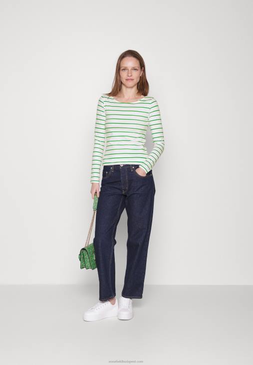 Anna Field nők 2 csomag hosszú ujjú felső fehér/zöld RTVD562