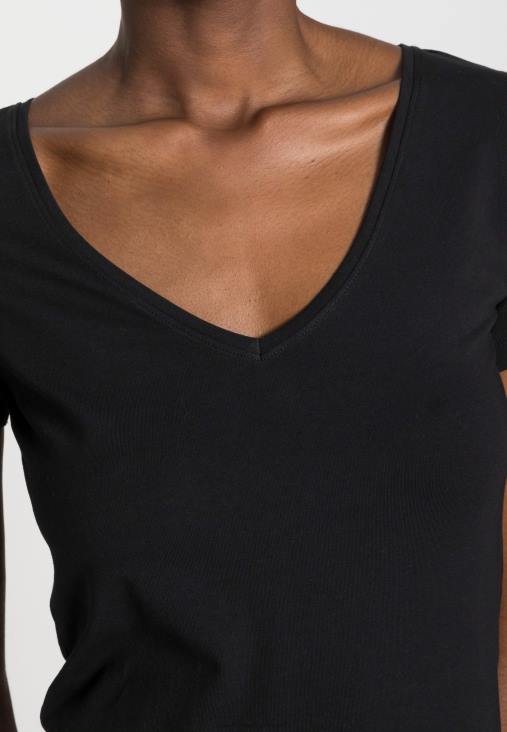 Anna Field nők 2 csomagos alap póló fekete RTVD354