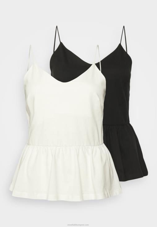 Anna Field nők 2 csomagos felső fekete/fehér RTVD427