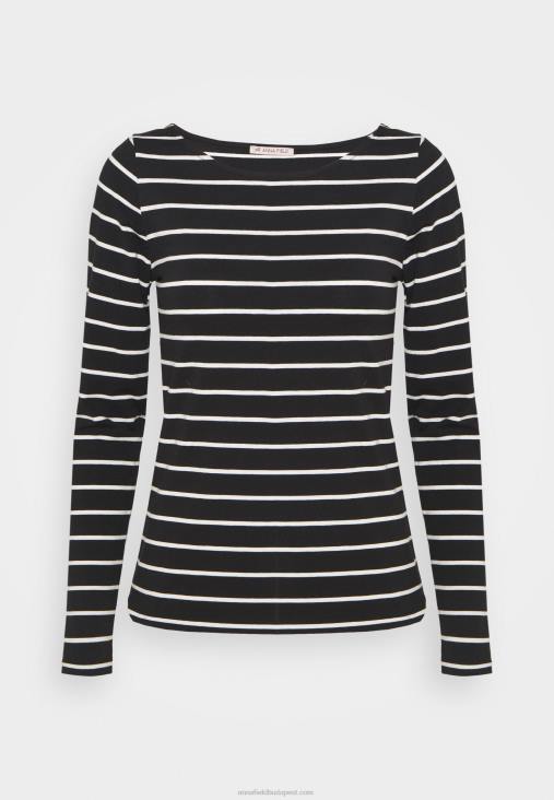 Anna Field nők 2 csomagos hosszú ujjú fekete felső RTVD591