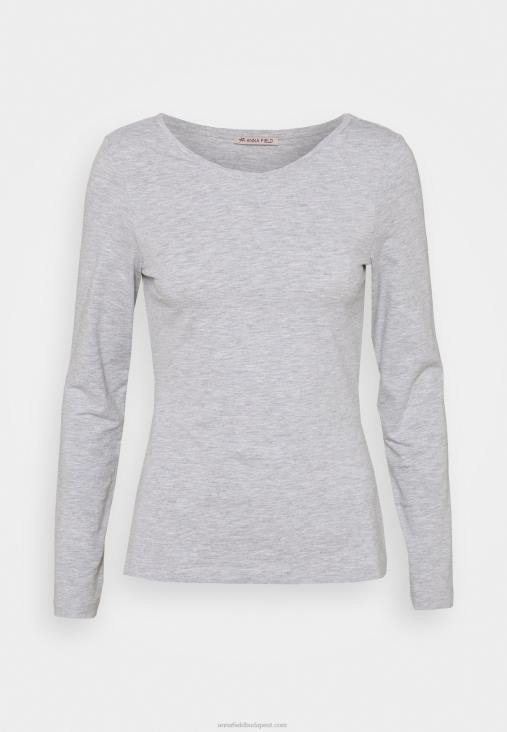 Anna Field nők 2 csomagos hosszú ujjú felső sötétkék/foltos világosszürke RTVD522