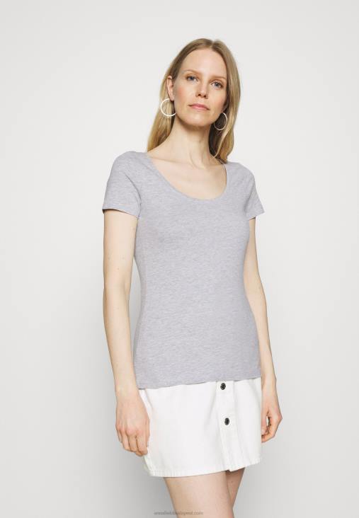 Anna Field nők 3 csomagos alap póló fehér/foltos világosszürke/világoszöld RTVD342