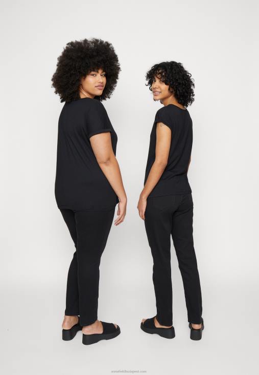 Anna Field nők 3 csomagos mintás póló világoskék/fehér/fekete RTVD263