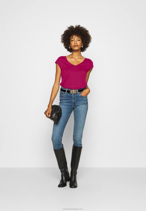 Anna Field nők alap póló bogyó RTVD290