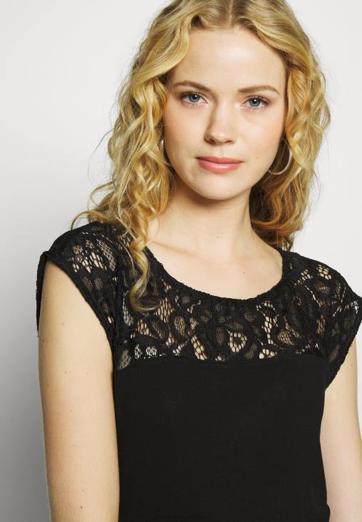 Anna Field nők alap póló fekete RTVD379