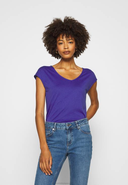 Anna Field nők alap póló klematisz kék RTVD348