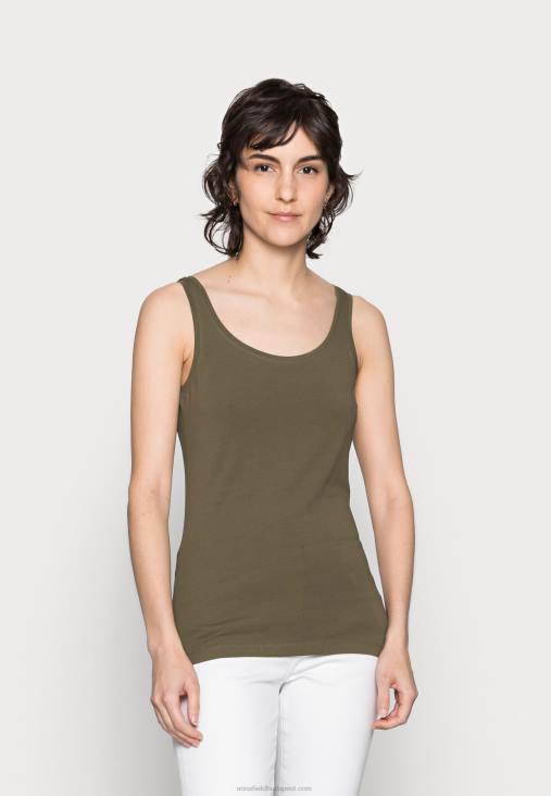 Anna Field nők alap tank 3er pack top fekete/fehér/khaki RTVD397