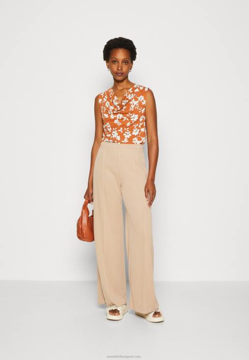 Anna Field nők felső barna/fehér RTVD435