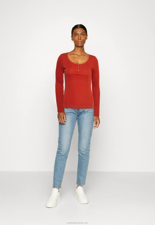 Anna Field nők hosszú ujjú felső barna RTVD563