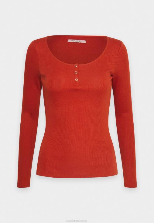 Anna Field nők hosszú ujjú felső barna RTVD563