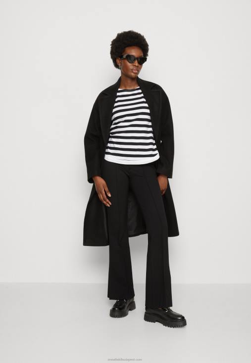 Anna Field nők hosszú ujjú felső fehér/fekete RTVD585