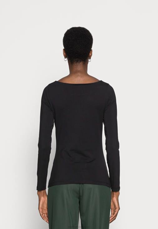 Anna Field nők hosszú ujjú felső fekete RTVD526